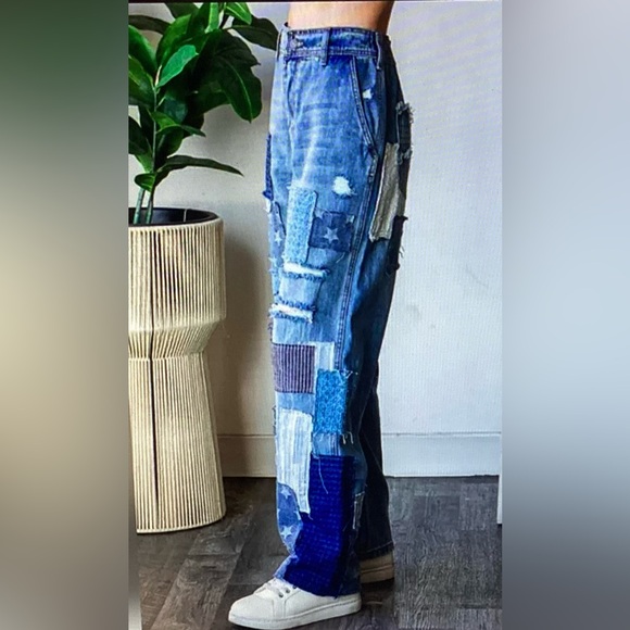 *STEAL* Oli & Hali Patchwork Denim Jeans - Picture 3 of 5